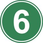 Eticheta, Autocolant Cifra 6, Autocolant Camion Euro 6, Diamentru 22 cm - imagine 2