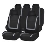 Set huse scaun auto ieftine, Universale 9 piese, model GREY LINE - GRI - imagine 2
