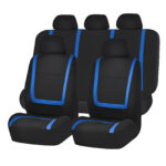 Set huse scaun auto ieftine, Universale 9 piese, model BLUE LINE - ALBASTRU - imagine 2