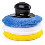 Set bureti pentru curatare, polisare si slefuire, 3 x 125 mm, cu maner - imagine 2