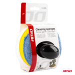 Set bureti pentru curatare, polisare si slefuire, 3 x 125 mm, cu maner - imagine 4