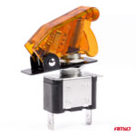 Comutator iluminat (intrerupator) cu protectie, destinatie auto, moto, ATV, SSV, Off-Road, model "TOP GUN", tensiune 12V - 24V, culoare Orange - imagine 2