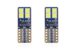 Set becuri auto cu LED CANBUS compatibil T10e W5W 8 SMD Alb 12/24V, destinat competitiilor auto sau off-road