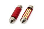 Set becuri auto cu LED CANBUS sofit compatibil C5W 12 SMD 36mm Alb 12/24V, destinat competitiilor auto sau off-road