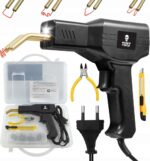 Pistol Profesional pentru lipit/sudat plastic, kit pentru repararea fisurilor din plastic, polipropilena, 400 capse de intarire, putere 50W, culoare Negru, Cod: AVX-WT-WG-X80