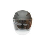 Casca moto tip jet neagra cu viziera transparenta si ochelari de soare marimea XL, model Urban - imagine 2