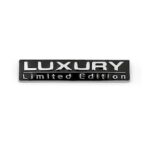 Emblema auto metalica LUXURY, reliefata 3D, dimensiune 7,5 x 1,5 cm - imagine 2