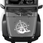 Sticker autoadeziv pentru vehicule Off Road, model "Kompass", dimensiune 44 x 55 cm, culoare Alba - imagine 2