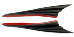 Set 2 aripioare ornamentale bara tuning, model SHARK, finisaj Carbon - imagine 3
