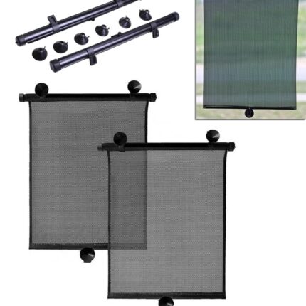 Set 2 buc. jaluzele auto retractabile, latime 40cm, culoare Neagra