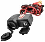 Priza de bricheta suplimentara, waterproof, 12V, 10A, cu 2 porturi incarcare USB, 5V, 2,1A, cu destinatie Moto, ATV, SSV, Quad, Off-Road - imagine 2