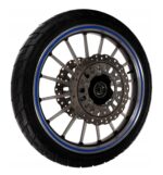 Set 16 ornamente Reflectorizante pentru jante auto, moto, culoare Albastra - imagine 3