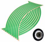 Set 16 ornamente Reflectorizante pentru jante auto, moto, culoare Verde - imagine 2