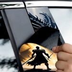 Set 2 stickere decorative pentru stalpii usilor, print autoadeziv de inalta rezolutie, dimensine 2 buc x 50 x 22 cm , cod: AVX-SSU-01 - imagine 3