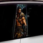 Set 2 stickere decorative pentru stalpii usilor, print autoadeziv de inalta rezolutie, dimensine 2 buc x 50 x 22 cm , cod: AVX-SSU-10