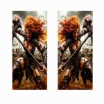 Set 2 stickere decorative pentru stalpii usilor, print autoadeziv de inalta rezolutie, dimensine 2 buc x 50 x 22 cm , cod: AVX-SSU-16 - imagine 2