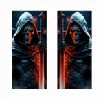 Set 2 stickere decorative pentru stalpii usilor, print autoadeziv de inalta rezolutie, dimensine 2 buc x 50 x 22 cm , cod: AVX-SSU-25 - imagine 2