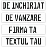 Placuta de inmatriculare "CUSTOM TEXT", dimensiune 52 x 11 cm, culoare alba, material PVC, 33 de caractere incluse - imagine 2