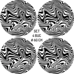 Set 4 Folii Imprimate Outdoor cu EcoSolvent, autoadezive, pentru decorarea jantelor auto, dimetru 60 cm, model FJT-09 - imagine 4