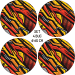 Set 4 Folii Imprimate Outdoor cu EcoSolvent, autoadezive, pentru decorarea jantelor auto, dimetru 60 cm, model FJT-13 - imagine 4