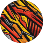 Set 4 Folii Imprimate Outdoor cu EcoSolvent, autoadezive, pentru decorarea jantelor auto, dimetru 60 cm, model FJT-13 - imagine 5