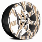 Set 4 Folii Imprimate Outdoor cu EcoSolvent, autoadezive, pentru decorarea jantelor auto, dimetru 60 cm, model FJT-14 - imagine 2