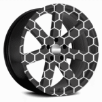 Set 4 Folii Imprimate Outdoor cu EcoSolvent, autoadezive, pentru decorarea jantelor auto, dimetru 60 cm, model FJT-26 - imagine 2