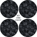 Set 4 Folii Imprimate Outdoor cu EcoSolvent, autoadezive, pentru decorarea jantelor auto, dimetru 60 cm, model FJT-31 - imagine 4