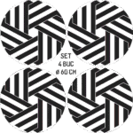 Set 4 Folii Imprimate Outdoor cu EcoSolvent, autoadezive, pentru decorarea jantelor auto, dimetru 60 cm, model FJT-37 - imagine 4