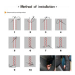 Husa volan din PIELE NATURALA CU DOUA DUNGI ROSII, pentru autoturisme, diametru 37 - 39 cm, cu ac si ata (se coase, aspect ORIGINAL) - imagine 3