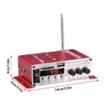MINI amplificator auto, stereo, 12V, 40 W, radio FM, citire USB sau card SD, cu telecomanda - imagine 6