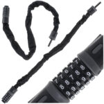 Antifurt bicicleta, Dispozitiv de blocare biciclete, Cifru cu 5 digits, lungime 90cm, culoare Neagra - imagine 5