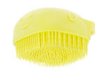 Perie din silicon cu dozator de sampon pentru spalare caini sau pisici, 7,5 x 7,5 cm, culoare galben - imagine 5