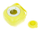Perie din silicon cu dozator de sampon pentru spalare caini sau pisici, 7,5 x 7,5 cm, culoare galben - imagine 7
