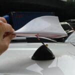 Antena auto activa AM - FM tip "SHARK TAIL" culoare ALBASTRU - imagine 6