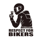 Sticker autoadeziv pentru vehicule Off Road, model "Respect For Bikers", dimensiune 17 x 12 cm, culoare Neagra - imagine 2