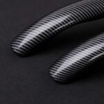 Set 2 ornamente volan finisaj CARBON NEGRU, dimensiune universala - imagine 2