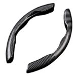 Set 2 ornamente volan finisaj CARBON NEGRU, dimensiune universala - imagine 3