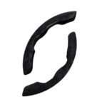 Set 2 ornamente volan finisaj ALCANTARA NEGRU, dimensiune universala - imagine 3