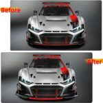 Set 2 Tije din Aluminiu reglabile pentru Consolidare Spoiler, lungime 20cm, IMITATIE CARBON - imagine 5