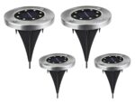 Set 4 x Lampa Solara estetica exterioara de gradina, cu 8 LED-uri, cu suport scurt - imagine 5