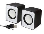 Boxe Stereo 2.0 cu conectare USB & Jack, putere 2 x 3W, culoare alba - imagine 2