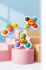 Set 3 jucarii interactive, model "POP UP SENSORY FIDGET SPINNER" pentru copii sau bebelusi - imagine 2