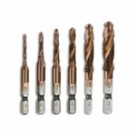 Set Profesional cu 6 piese, gaurire + filet, M3 - M10, extra duritate (Cobalt) - imagine 3