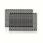 Set 2 folii autoadezive decupate pentru decorarea stopurilor auto, dimensiune 2 x 48 x 30cm, culoare Negru Mat, model HONEYCOMB - imagine 5