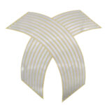 Set 16 inele din autocolant pentru jante culoare Argintiu Lucios - imagine 2