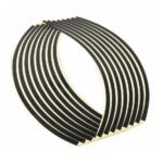 Set 16 inele din autocolant pentru jante culoare Negru Lucios - imagine 2