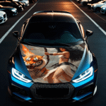 Folie Capota Auto "Hood Art" rezistenta la exterior, marime S (150 x 110cm) - Cod: AVX-CAPOTA-010S