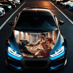 Folie Capota Auto "Hood Art" rezistenta la exterior, marime M (165 x 120cm) - Cod: AVX-CAPOTA-015M