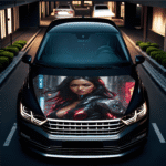 Folie Capota Auto "Hood Art" rezistenta la exterior, marime L (180 x 130cm) - Cod: AVX-CAPOTA-001L - imagine 2